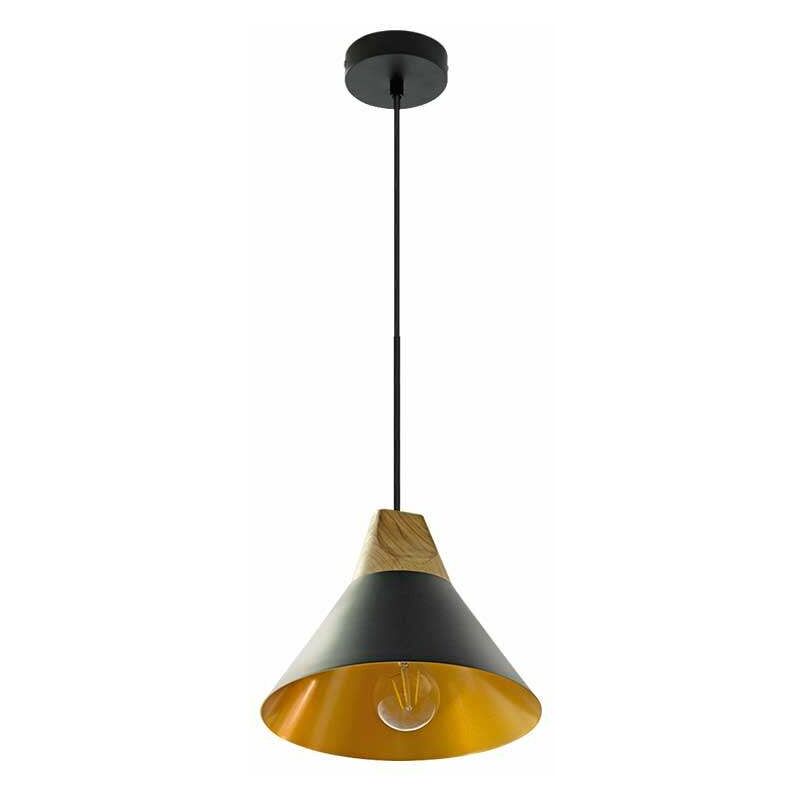 

Lámpara Colgante Serie Woody Bell Black