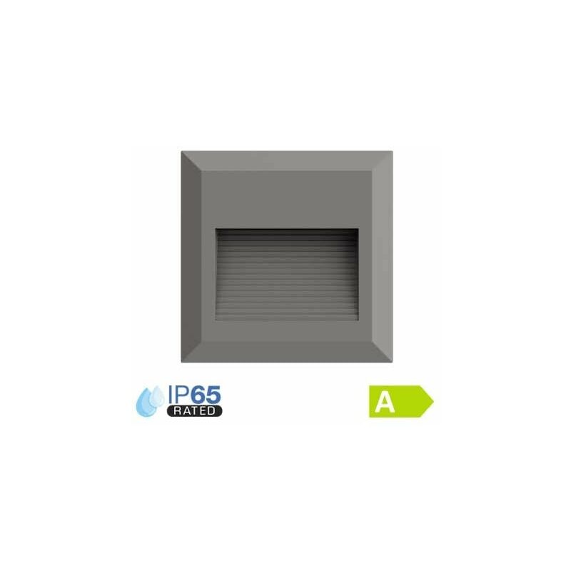 

Baliza Led Step Light Design Cuadrado 2W 55° IP65 Gris Temperatura de color - 4000K Blanco natural