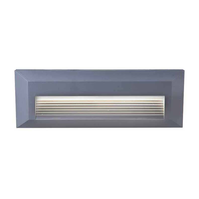 

Baliza LED Step Light Design Rectangular 3W 55° IP65 Gris Temperatura de color - 4000K Blanco natural