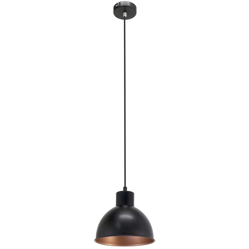 

Lámpara colgante TRURO 1 negra y cobre 49247 - Negro - Eglo