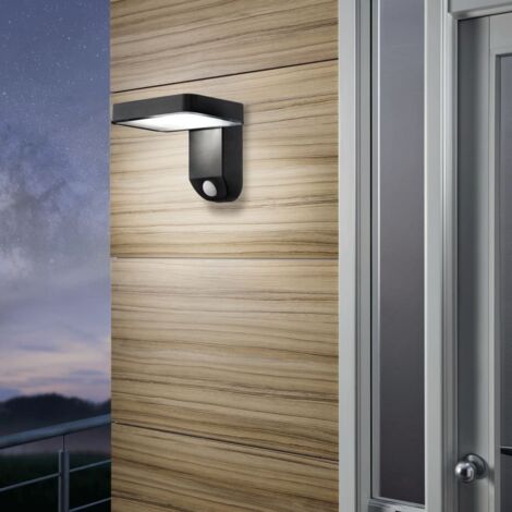 EGLO Lámpara solar LED de pared para jardín Pastion negro 4,5 W