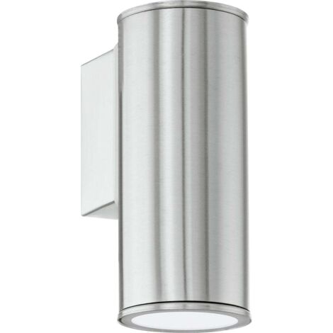 Eglo LED Außen-Wandleuchte Riga edelstahl 15 x 6,5 cm GU10 Außen-Wandleuchte