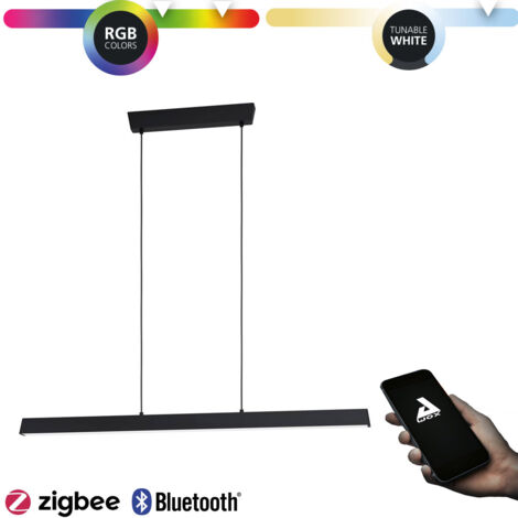 Eglo LED CCT Pendelleuchte Simolaris-Z schwarz, RGB, Smart Home connect.Z