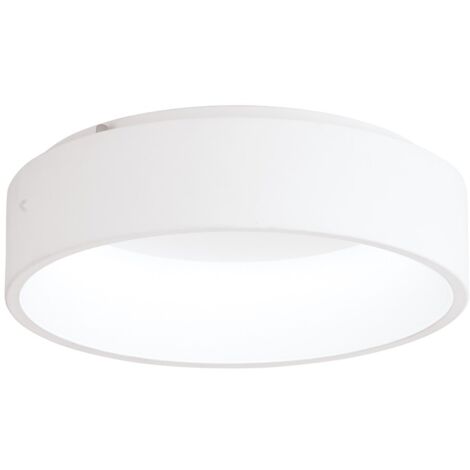 EGLO LED Deckenlampe Marghera 1, dimmbare große Deckenleuchte, Deckenbeleuchtung aus Metall und Kunststoff in weiß, runde Wohnzimmerlampe, warmweiß, Ø 45 cm