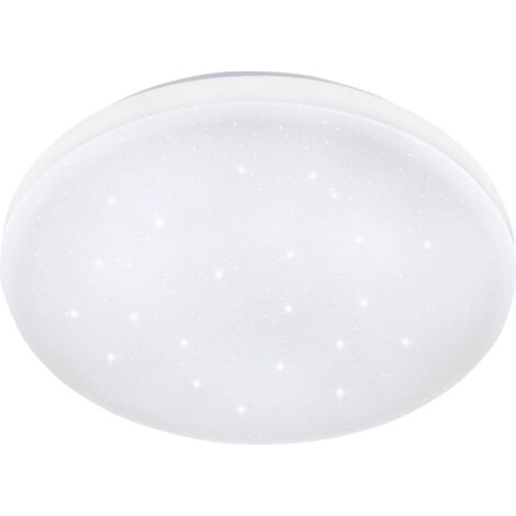 Eglo LED Deckenleuchte Frania-S weiß Ø 43 cm neutralweiß mit Kristalleffekt Deckenlampen & Kronleuchter