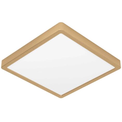 Eglo LED Deckenleuchte Fueva 5 messing 28,5 x 28,5 cm warmweiß Deckenlampen & Kronleuchter