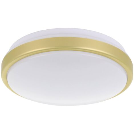 Eglo LED Deckenleuchte Lezuza weiß messing Ø 24,5 cm Deckenlampen & Kronleuchter