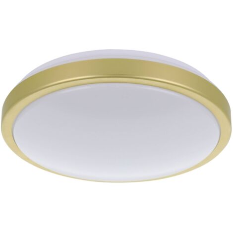 Eglo LED Deckenleuchte Lezuza weiß messing Ø 32,5 cm Deckenlampen & Kronleuchter