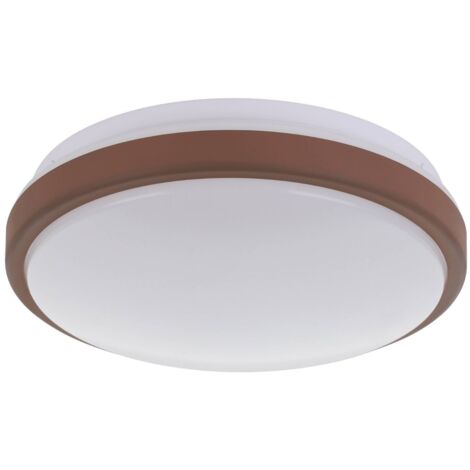 Eglo LED Deckenleuchte Lezuza weiß mokka Ø 24,5 cm Deckenlampen & Kronleuchter