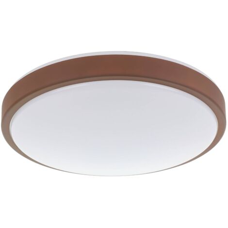 Eglo LED Deckenleuchte Lezuza weiß mokka Ø 32,5 cm Deckenlampen & Kronleuchter