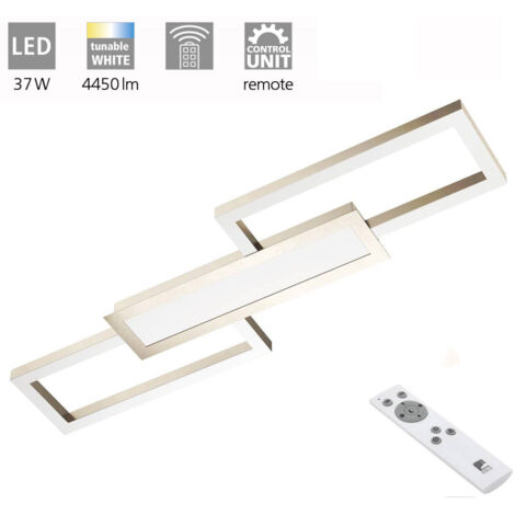 Eglo LED Deckenleuchte Monirote nickel-matt 78 x 4,5 cm Deckenlampe 4.450 lm