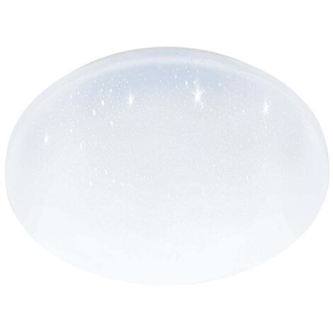 Eglo LED Deckenleuchte Pogliola-E weiß Ø 31 cm mit Kristalleffekt Deckenlampen & Kronleuchter