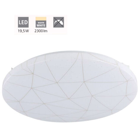 Eglo LED Deckenleuchte Rende weiß gold Ø 38 cm Deckenlampen & Kronleuchter