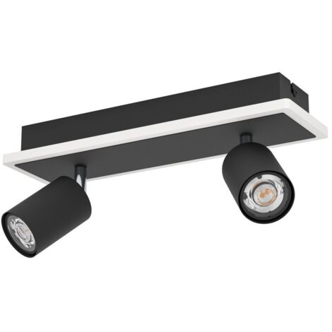Eglo LED Deckenleuchte Rimbocchi 1 2x 35W, 1500 lm, 3000K, ww, schwarz Deckenlampen & Kronleuchter