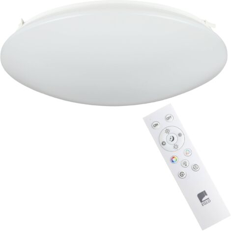 Eglo LED Deckenleuchte Valdanzo weiß Ø 38 cm RGB-Beleuchtung Deckenlampen & Kronleuchter