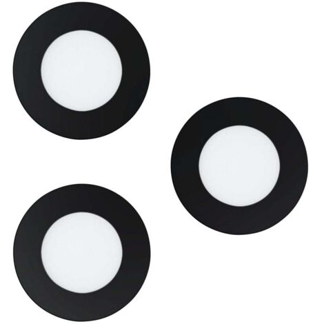 Eglo LED Einbauleuchten Fueva-Z 3x2,8W, CCT, RGB, Ø86mm, schwarz