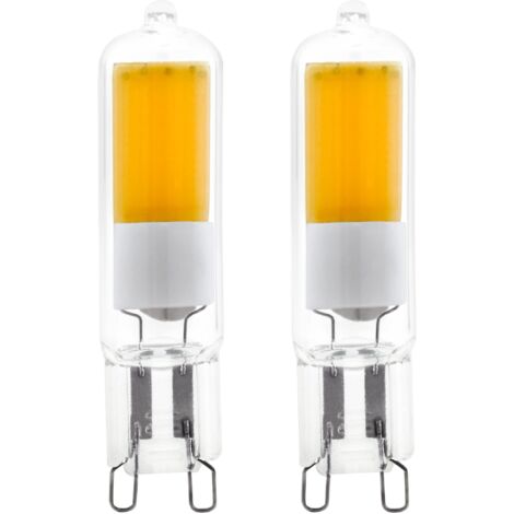 Eglo LED G9 base a perno set di 2 lampadine a doppia spina, 2 Watt ciascuna (equivalente a 21 Watt), 200 Lumen, illuminante bianco neutro, 4000k, perno lampadina Ø 1,5 cm