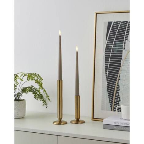 Eglo LED Kerze Kavieng warmweiß 28 x Ø 2,2 cm taupe - 2 Stück