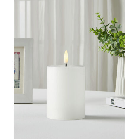 Eglo LED Kerze Leskino warmweiß 10 x Ø 7,5 cm weiß