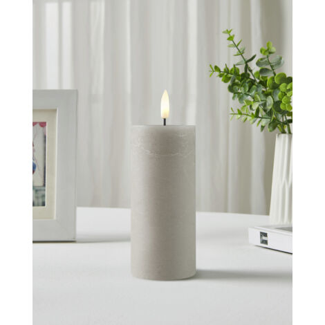 Eglo LED Kerze Leskino warmweiß 12,5 x Ø 5,5 cm taupe