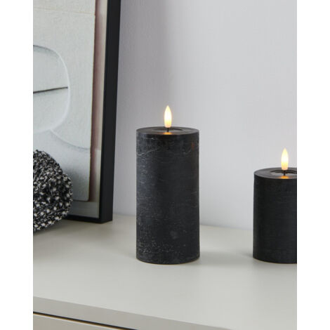 Eglo LED Kerze Leskino warmweiß 15 x Ø 7,5 cm schwarz