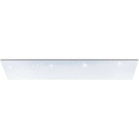 EGLO Panel Calemar-S, Sternenhimmel Deckenlampe, Lampe Decke mit Kristall-Effekt, Deckenleuchte für Küche und Büro, Küchenlampe neutralweiß, Weiß, 100x24 cm