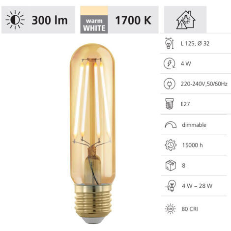 Eglo LED Stablampe T32 E27 4W amber Leuchtmittel