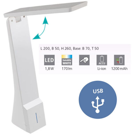 Eglo LED Tischleuchte La Seca 26 x 5 cm dimmbar, warmweiß-kaltweiß Lampen