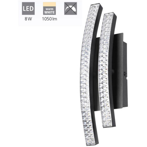 Eglo LED Wandleuchte Lejias schwarz Deckenlampe 1.050 lm Leuchte Wohnzimmer