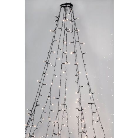 EGLO LED Weihnachtsbaumbeleuchtung für innen und außen, Überwurf-Lichterkette warmweiß für Weihnachtsbaum, Lichternetz mit Kabel, 2 m