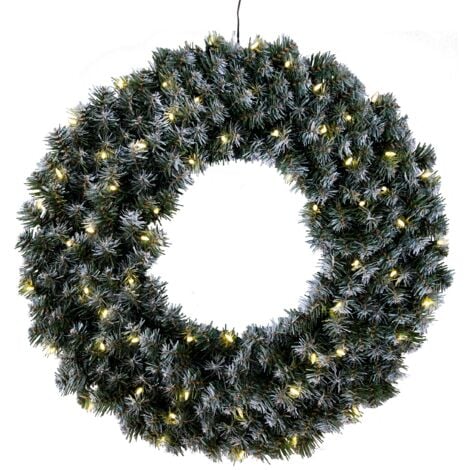 EGLO CHRISTMAS EGLO LED Weihnachtskranz Noel, batteriebetriebener Adventskranz für Innen mit Weihnachtskugeln und Deko in Rosa und Silber, Dekokranz Weihnachten beleuchtet mit Timer, warmweiß