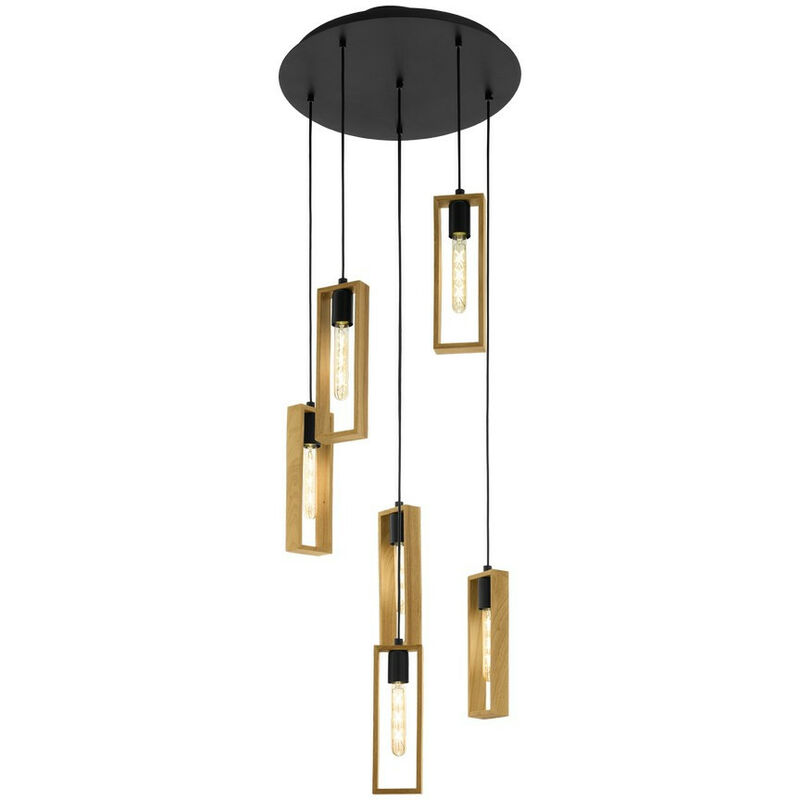 Littleton 6 Lamp Cluster Pendant Ceiling Light Black - Eglo