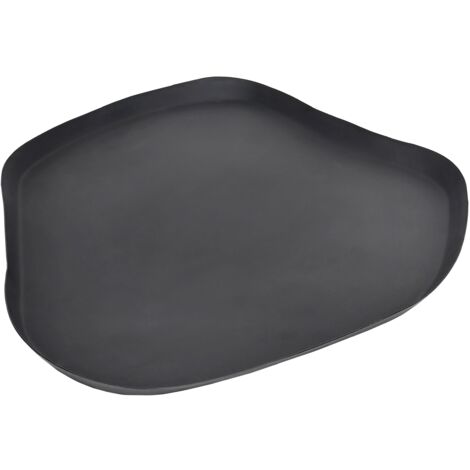 EGLO LIVING Dekoschale Forleyet, minimalistisches Tablett zum Dekorieren, Dekoteller organisch geformt, flache Metallschale, Teller aus Aluminium in Schwarz, 34 x 44 cm