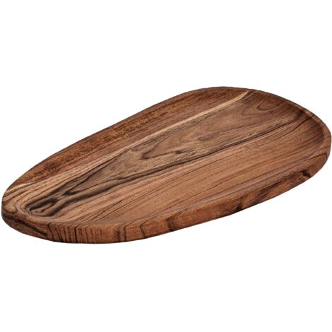 EGLO LIVING Dekoschale Forleyet, Schale zum Dekorieren, Dekoteller organisch geformt, Tablett aus Holz in Natur, Holzteller 32 x 17 cm