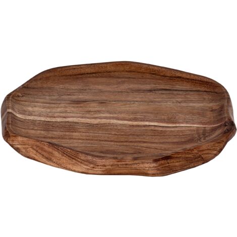 EGLO LIVING Dekoschale Forleyet, Schale zum Dekorieren, runder Dekoteller, Tablett aus Holz in Natur, Holzteller 30 x 27 cm