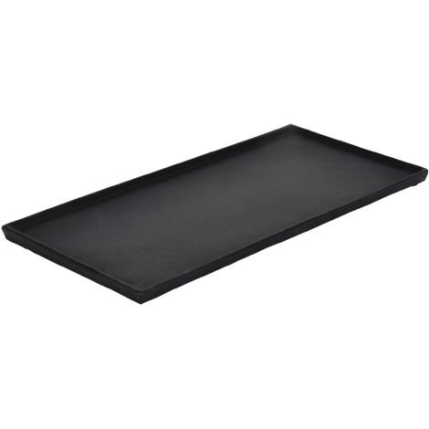 EGLO LIVING Dekotablett Savant, Tablett zum Dekorieren im minimalistischen Design, Deko Serviertablett rechteckig aus Metall in Schwarz, Servierplatte 40,5 x 19 cm