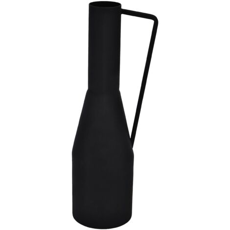 EGLO LIVING Metallvase Miouski, minimalistische Deko Vase mit Griff, Dekovase für Wohnzimmer, Blumenvase aus Metall in Schwarz, Tischdeko 32,5 cm