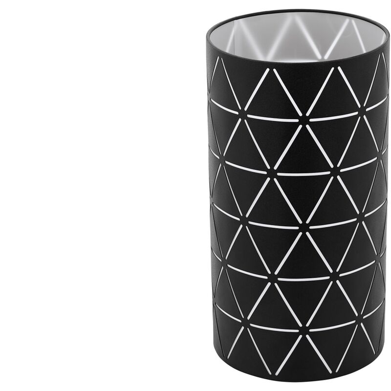 

EGLO Lámpara de mesa Ramon, 1 lámpara de mesa moderna, lámpara de noche de acero, lámpara de salón en negro, blanco, lámpara con interruptor,