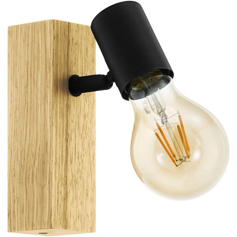 

lámpara de techo de 1 foco Townshend 3, lámpara de techo de la época en el diseño industrial, lámpara retro hecha de acero y madera, color blanco,