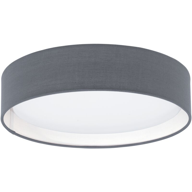 

Lámpara de techo LED Pasteri, Lámpara de techo de tela de 1 foco, Material acero, tela, plástico, Color gris, blanco, diámetro 32 cm - Gris - Eglo