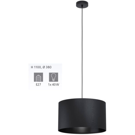 Eglo Maserlo 1 Lampadario a Sospensione, Nero