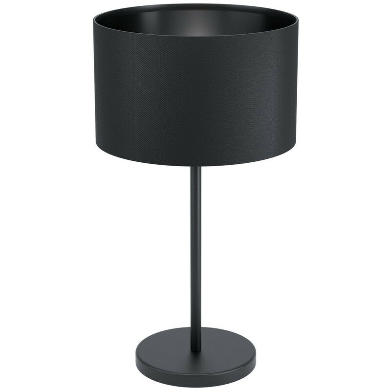 Maserlo Table Lamp With Round Shade Black - Eglo