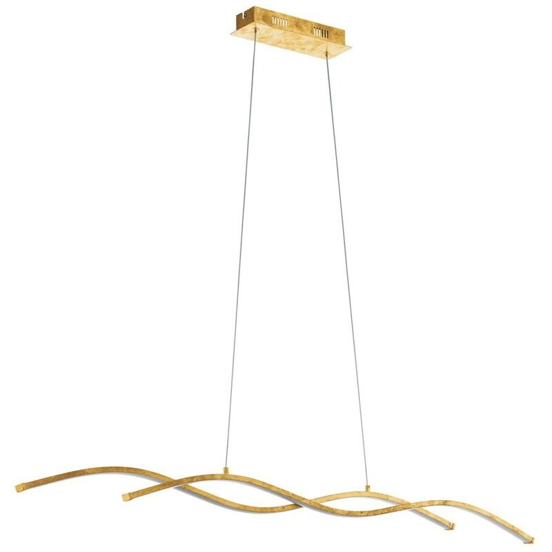 Image of Eglo - led lampada a sospensione miraflores oro bianco l: 120cm b: 8cm h: 120cm