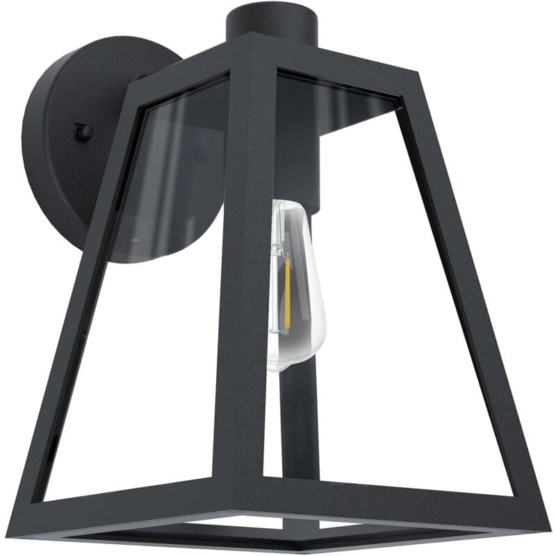 Eglo - Applique Esterno Contemporanea Mirandola Alluminio Nero E27