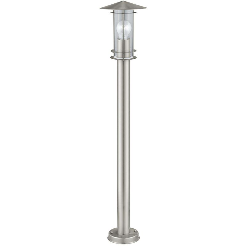 Lisio - 1 Light Outdoor Tall Bollard Stainless Steel IP44, E27 - Eglo