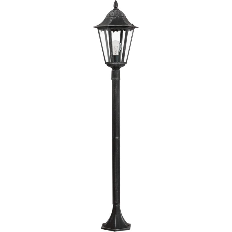 Eglo - Lampione Esterno Classico Navedo Alluminio Nero 1 Luce E27