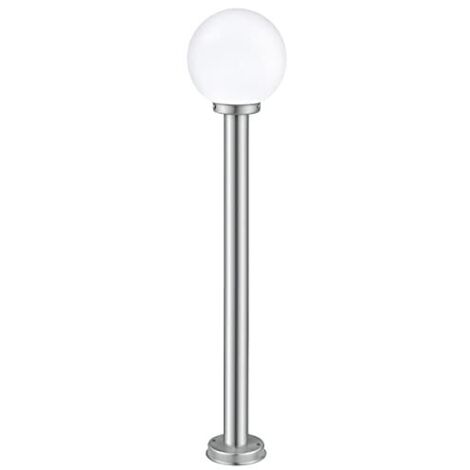Eglo palo da giardino 1mt nisia con globo in vetro satinato diametro 20cm attacco grande e27 grado di protezione ip44 30207