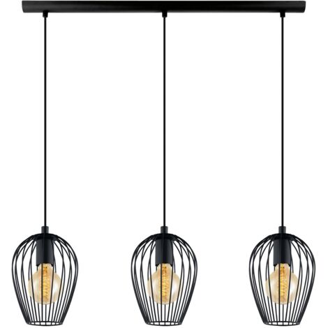 Eglo Pendelleuchte Newtown 3-flg., E27, schwarz Deckenlampen & Kronleuchter
