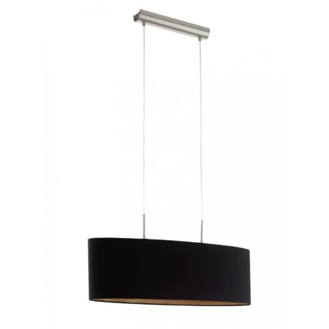 Eglo Pendelleuchte PASTERI 2x60 W E27 schwarz, kupfer
