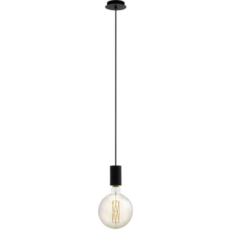 Eglo Pendelleuchte Pozueta schwarz Ø 12,5 cm E27 Pendelleuchten